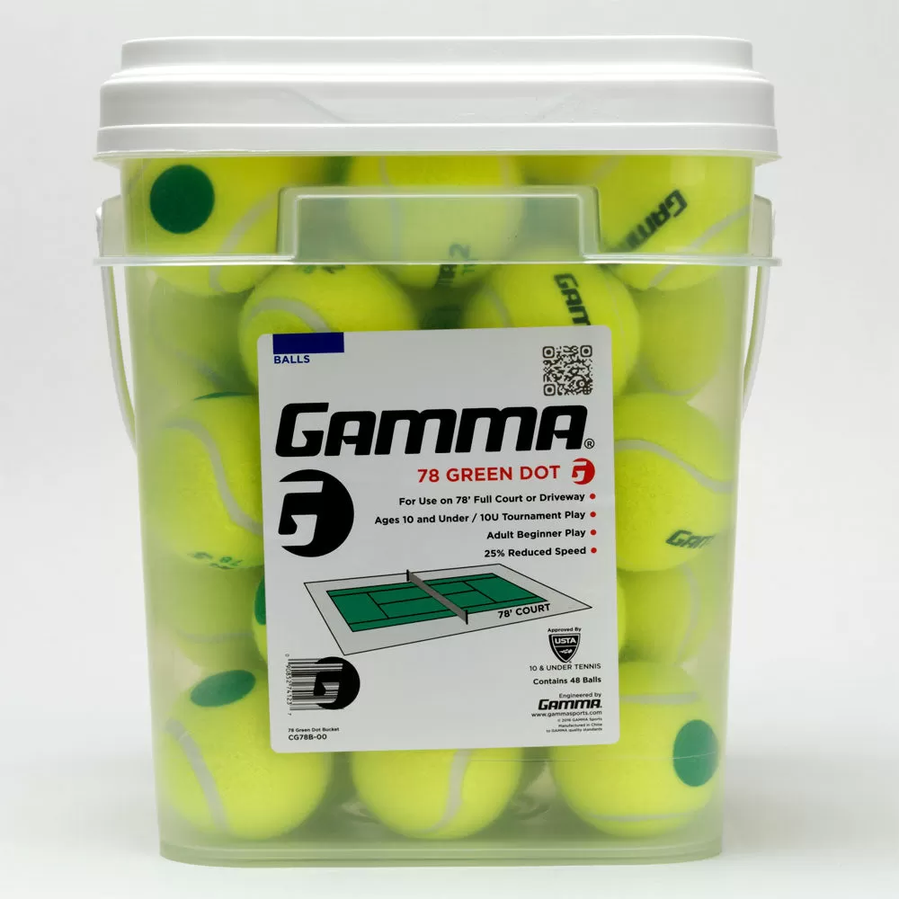 Gamma 78 Green Dot 48 Ball Bucket 1 Gamma 78 Green Dot 48 Ball Bucket