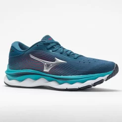 Mizuno Wave Sky 5 Waveknit Women's Legion Blue/Silver -Next stop, Sports. 046646 5