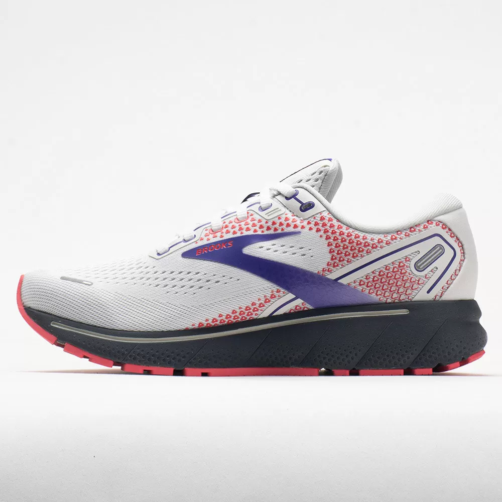 Brooks Ghost 14 Women's White/Purple/Coral 2 Brooks Ghost 14 Women's White/Purple/Coral - Image 2