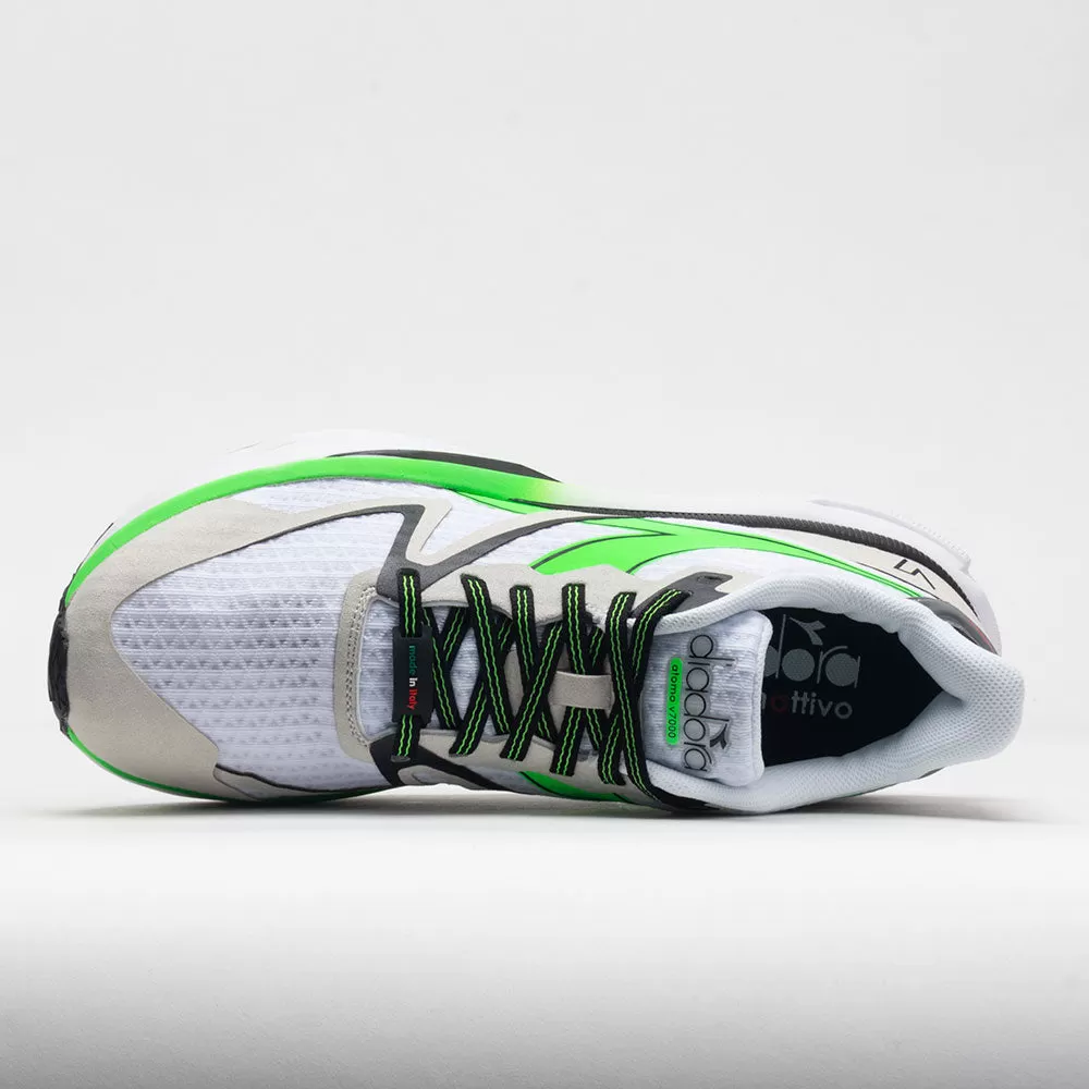 Diadora Atomo V7000 Men's White/Green Fluo/Black 3 Diadora Atomo V7000 Men's White/Green Fluo/Black - Image 3