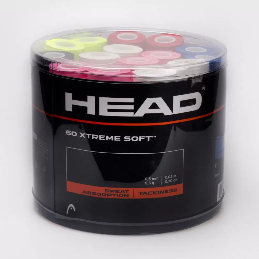 HEAD Xtreme Soft Overgrips Jar Of 60 1 HEAD Xtreme Soft Overgrips Jar Of 60