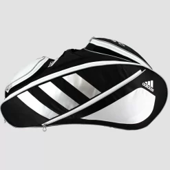 Adidas Tour Tennis 12 Racquet Bag Black/White/Silver 8 Adidas Tour Tennis 12 Racquet Bag Black/White/Silver -Next stop, Sports. 072785 4