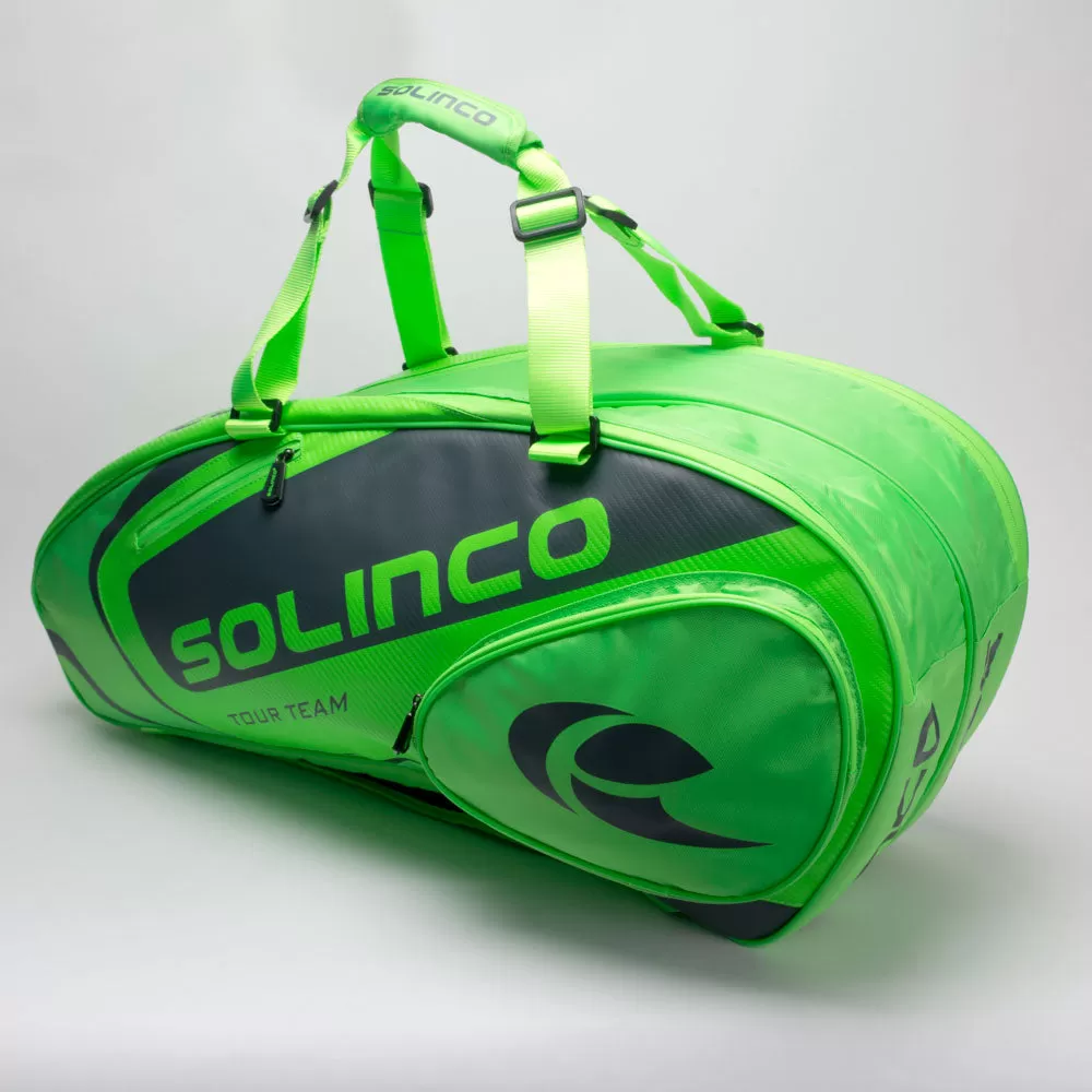 Solinco Tour 6-Pack Racquet Bag Neon Green 1 Solinco Tour 6-Pack Racquet Bag Neon Green
