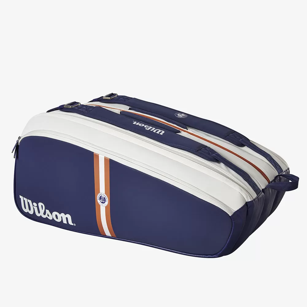 Wilson Roland Garros Super Tour 15 Pack Navy/White/Clay 2 Wilson Roland Garros Super Tour 15 Pack Navy/White/Clay - Image 2