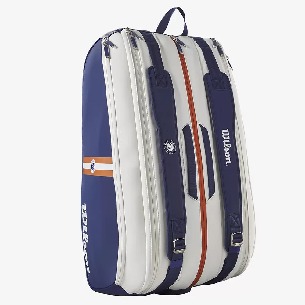 Wilson Roland Garros Super Tour 15 Pack Navy/White/Clay 3 Wilson Roland Garros Super Tour 15 Pack Navy/White/Clay - Image 3