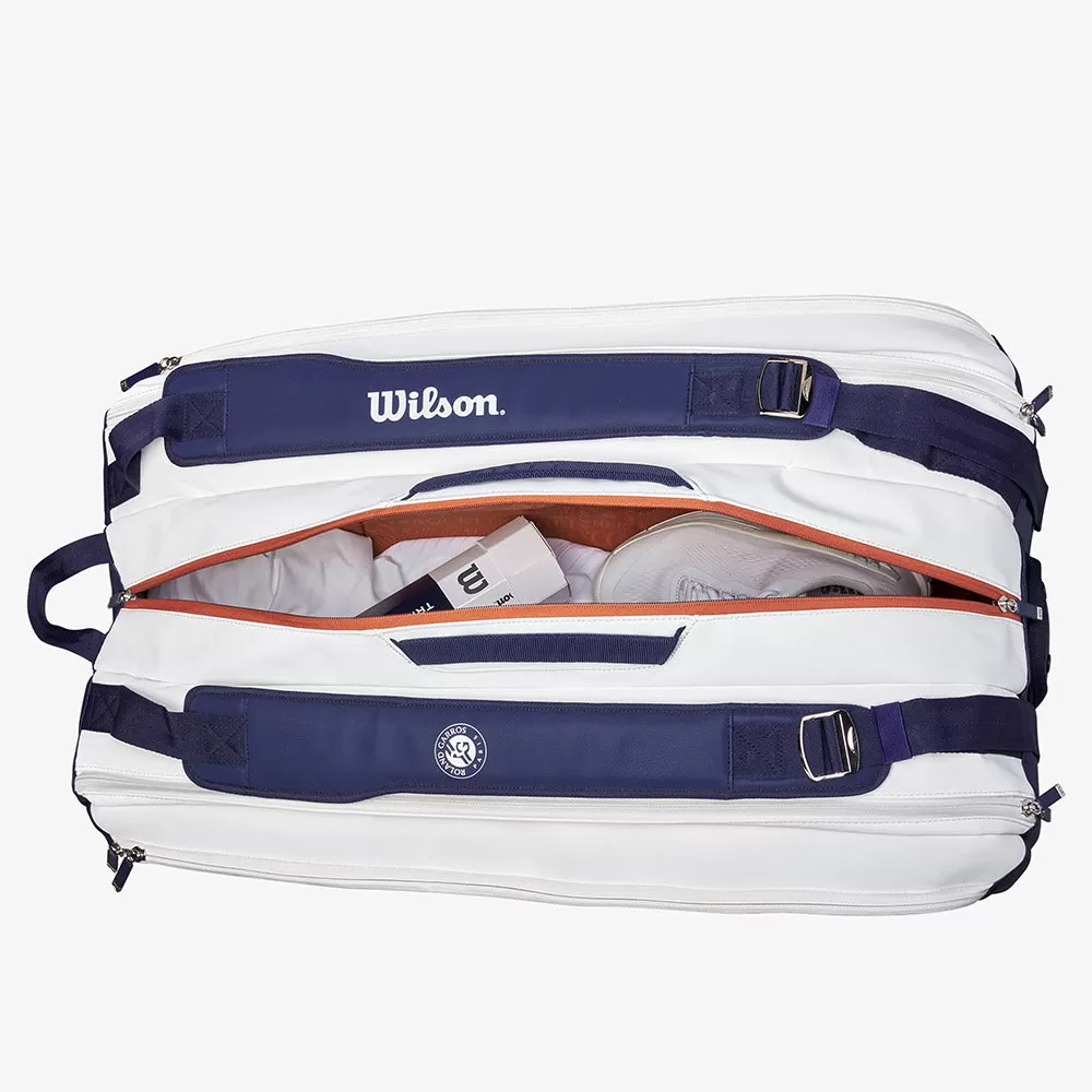 Wilson Roland Garros Super Tour 15 Pack Navy/White/Clay 4 Wilson Roland Garros Super Tour 15 Pack Navy/White/Clay - Image 4