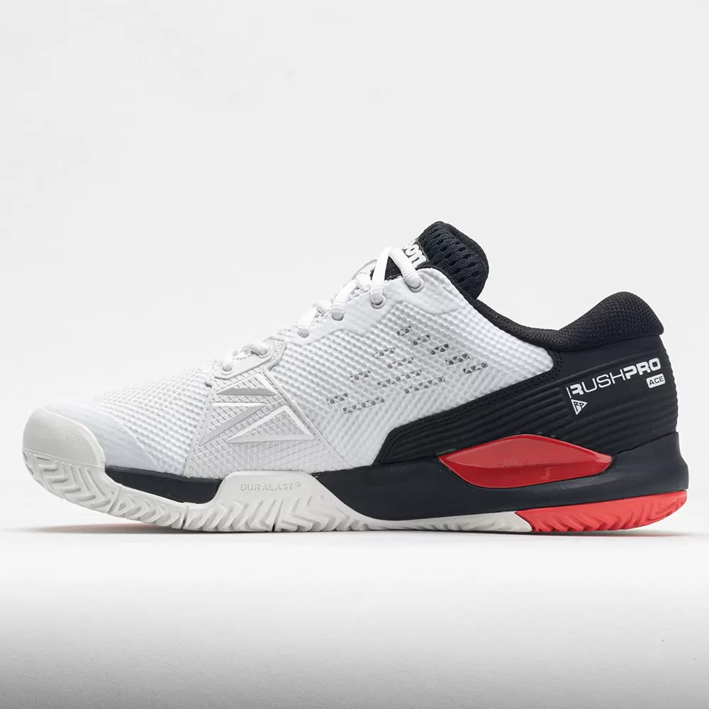Wilson Rush Pro Ace Men's White/Black/Poppy Red 2 Wilson Rush Pro Ace Men's White/Black/Poppy Red - Image 2