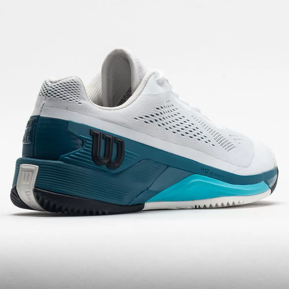 Wilson Rush Pro 4.0 Men's White/Blue Coral/Blue Atoll 6 Wilson Rush Pro 4.0 Men's White/Blue Coral/Blue Atoll - Image 6