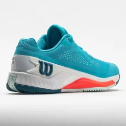Wilson Rush Pro 4.0 Women's Scuba Blue/White/Fiery Coral -Next stop, Sports. 116940 6