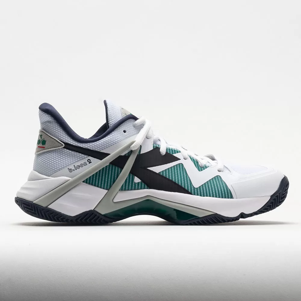 Diadora B.Icon 2 Clay Men's White/Black/Blue Corsair 1 Diadora B.Icon 2 Clay Men's White/Black/Blue Corsair