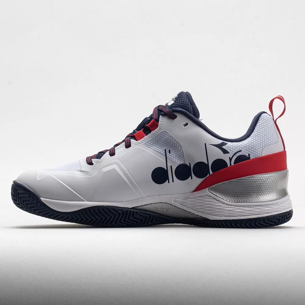 Diadora Blushield Torneo 2 Clay Men's White/Corsair/Fiery Red 2 Diadora Blushield Torneo 2 Clay Men's White/Corsair/Fiery Red - Image 2