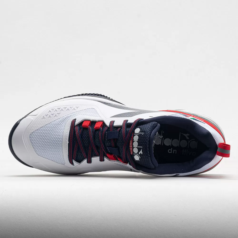 Diadora Blushield Torneo 2 Clay Men's White/Corsair/Fiery Red 3 Diadora Blushield Torneo 2 Clay Men's White/Corsair/Fiery Red - Image 3