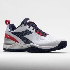 Diadora Blushield Torneo 2 Clay Men's White/Corsair/Fiery Red 10 Diadora Blushield Torneo 2 Clay Men's White/Corsair/Fiery Red -Next stop, Sports. 117026 5
