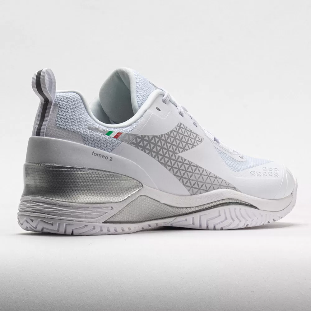 Diadora Blushield Torneo 2 AG Men's White/White/White 6 Diadora Blushield Torneo 2 AG Men's White/White/White - Image 6