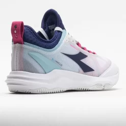 Diadora Speed Blushield Fly 4+ Clay Women's White/Blueprint/Pink -Next stop, Sports. 117030 6