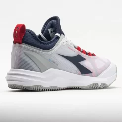 Diadora Speed Blushield Fly 4+ Clay Men's White/Blue Corsair/Fiery Red -Next stop, Sports. 117032 6