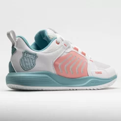 K-Swiss Ultrashot Team Women's Blanc De Blanc/Nile Blue/Desert Flower -Next stop, Sports. 117136 6