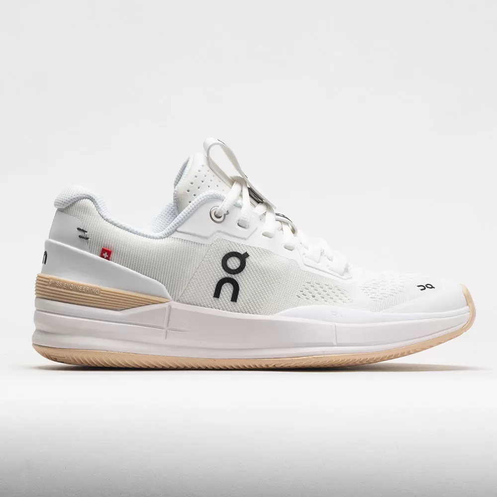 On Running On The Roger Pro Clay Women's White/Savannah 1 On Running On The Roger Pro Clay Women's White/Savannah