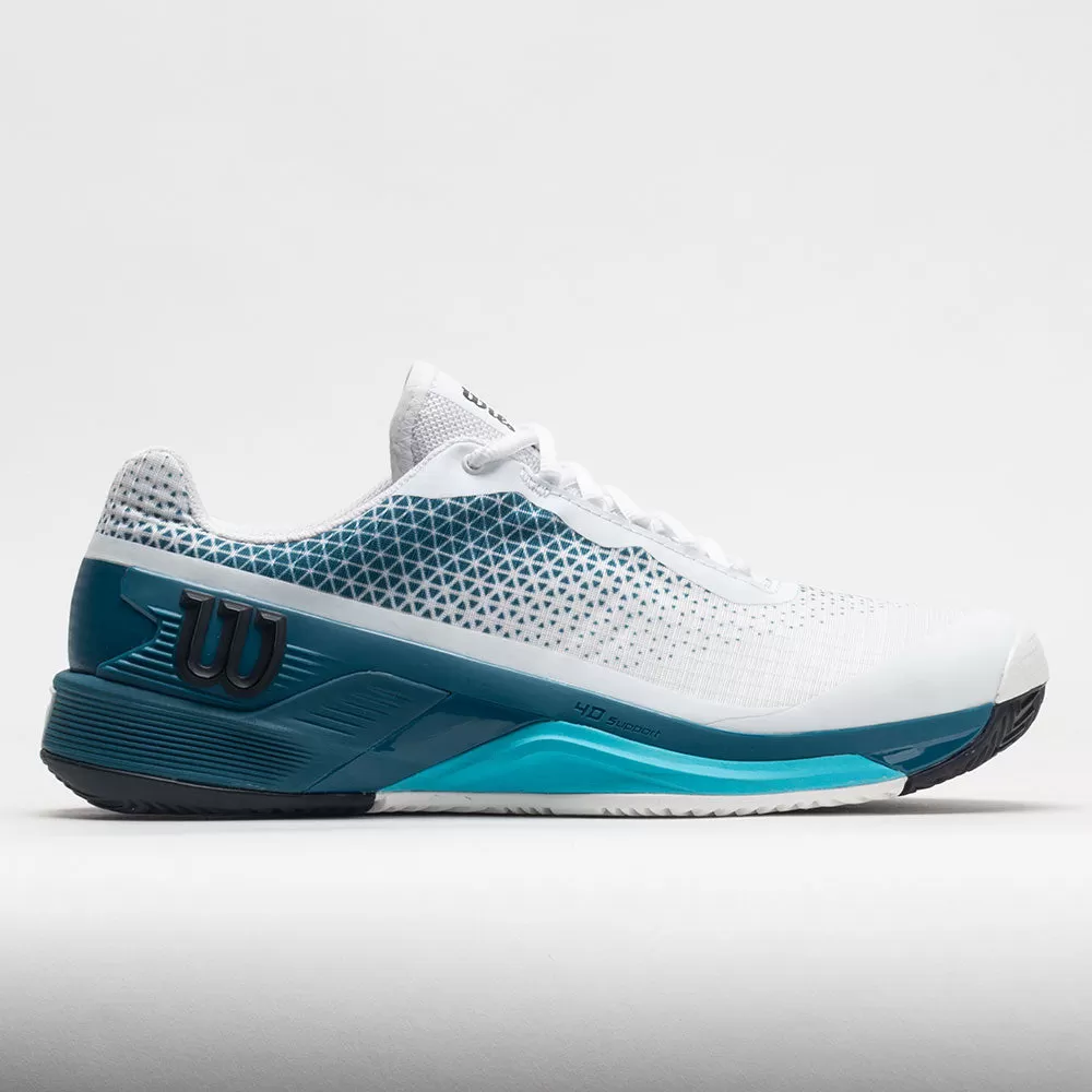 Wilson Rush Pro 4.0 Clay Men's White/Blue Coral/Blue Atoll 1 Wilson Rush Pro 4.0 Clay Men's White/Blue Coral/Blue Atoll