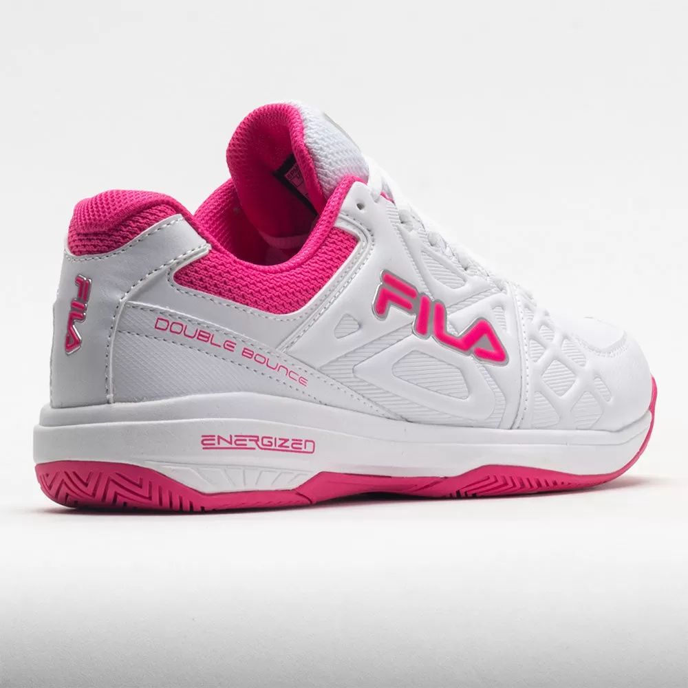 Fila Double Bounce 3 Women's White/White/Pink Glo 6 Fila Double Bounce 3 Women's White/White/Pink Glo - Image 6