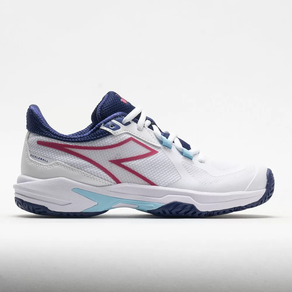 Diadora Trofeo 2 AG Pickleball Women's White/Blueprint/Pink Yarrow 1 Diadora Trofeo 2 AG Pickleball Women's White/Blueprint/Pink Yarrow