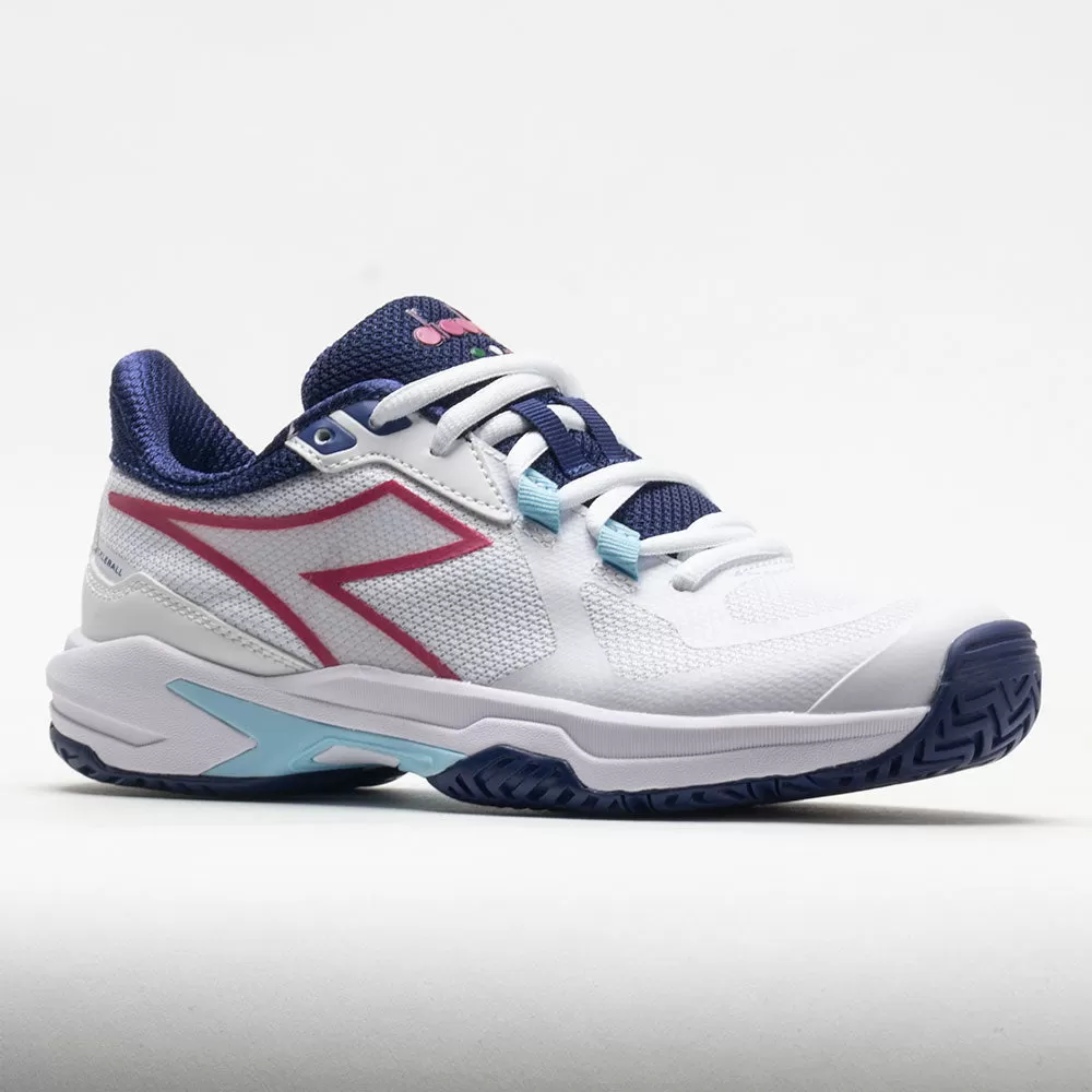 Diadora Trofeo 2 AG Pickleball Women's White/Blueprint/Pink Yarrow 5 Diadora Trofeo 2 AG Pickleball Women's White/Blueprint/Pink Yarrow - Image 5