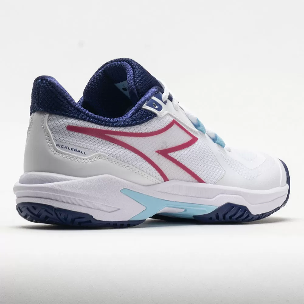 Diadora Trofeo 2 AG Pickleball Women's White/Blueprint/Pink Yarrow 6 Diadora Trofeo 2 AG Pickleball Women's White/Blueprint/Pink Yarrow - Image 6